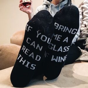 Bring Me A Glass Of Wine Socks